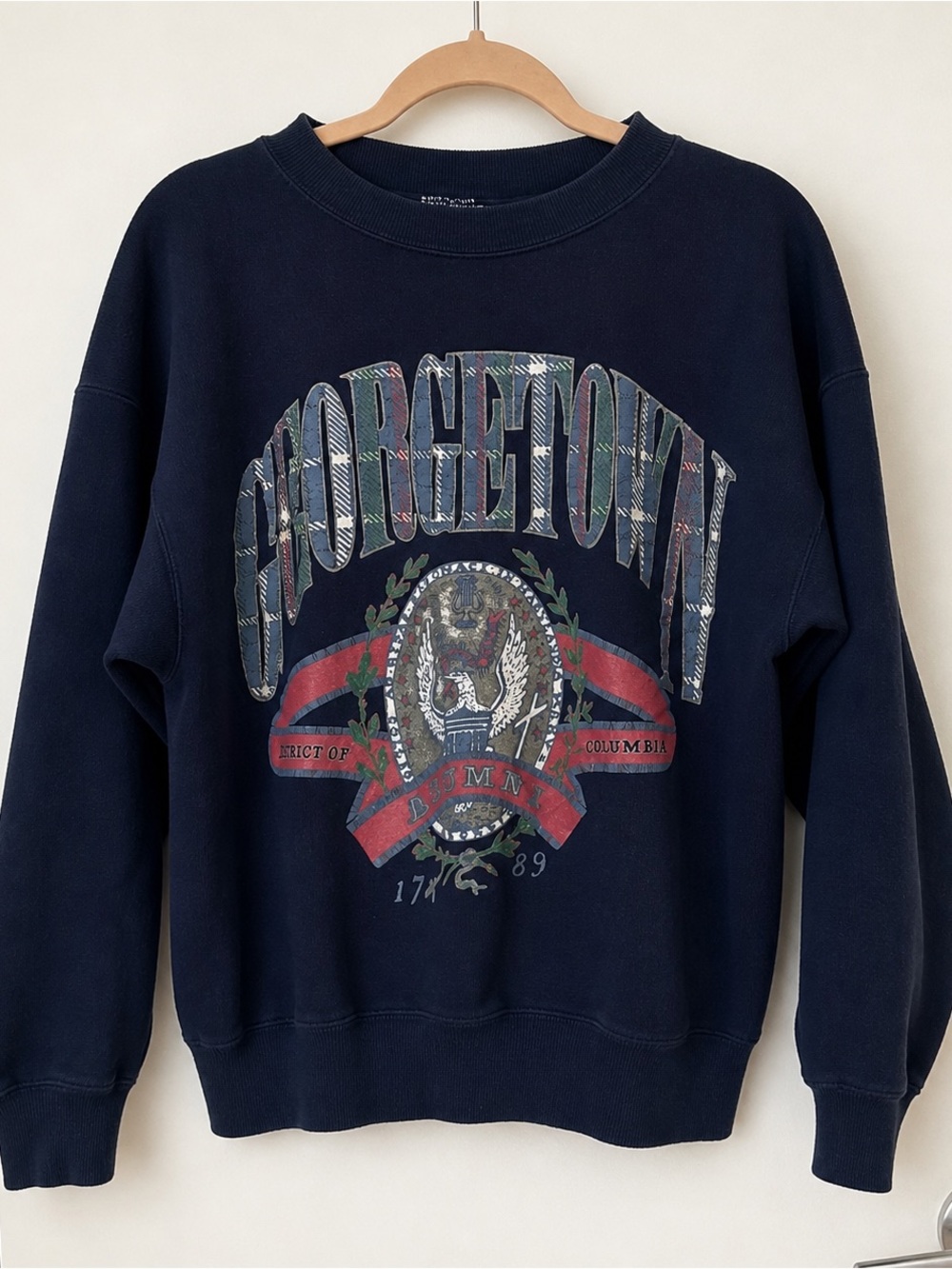 Vintage Navy Georgetown Crewneck Sweatshirt